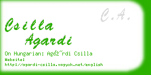 csilla agardi business card